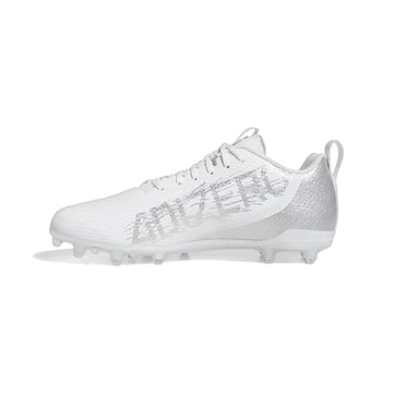 Adidas Men's Adizero Spark Football Shoe White Silver Metallic White