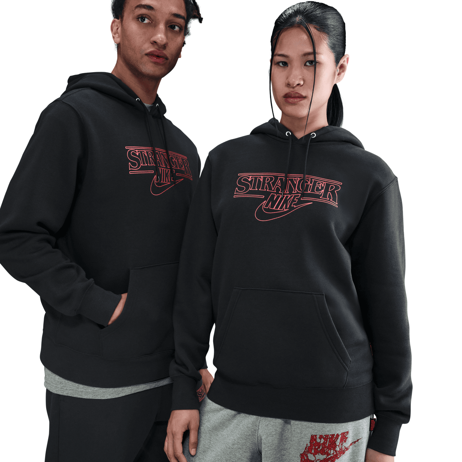 '+ Stranger Things Pullover Hoodie 'Black'