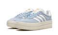 adidas Originals Gazelle Bold Shoes Clear Sky Cloud White Gold Metallic
