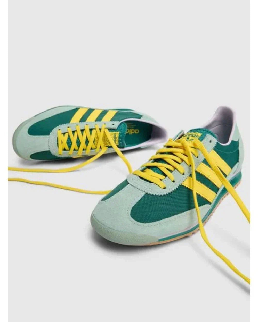 adidas Women's Originals SL 72 OG SHOES Active Green Yellow Hazy Green