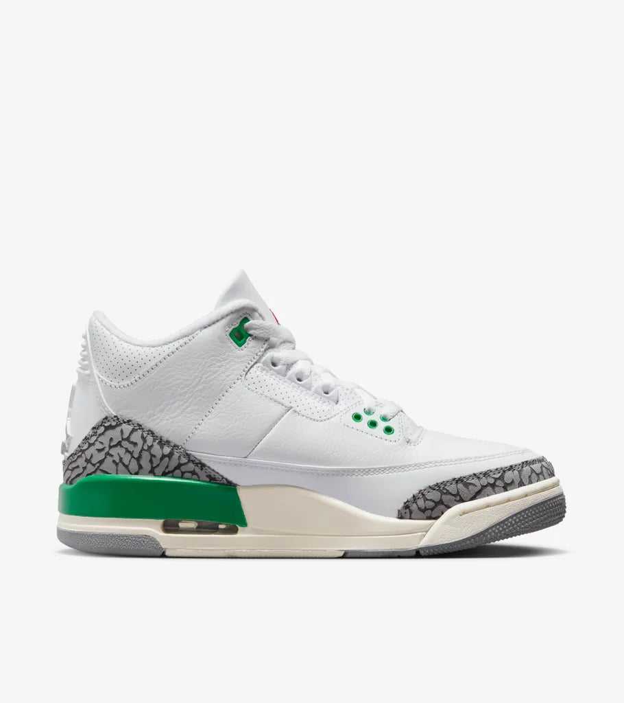 Nike Air Jordan 3 Retro Shoes Green Gray White