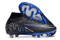 Nike Mercurial Superfly 9 Academy Multi-Ground High-Top Soccer Cleats Black Hyper Royal Chrome